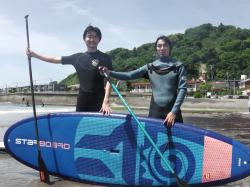 5/8 AM sup（サップ、スタンドアップパドル）体験スクール付きレンタル 動画　鎌倉ハイサーフ