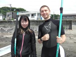 6/13 AM2 sup（サップ、スタンドアップパドル）体験スクール付きレンタル 動画　鎌倉ハイサーフ