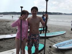 7/17 AM sup（サップ、スタンドアップパドル）体験スクール付きレンタル 動画　鎌倉ハイサーフ