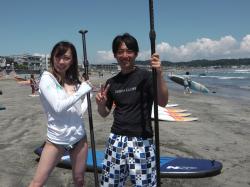 7/25 PM sup（サップ、スタンドアップパドル）体験スクール付きレンタル 動画　鎌倉ハイサーフ