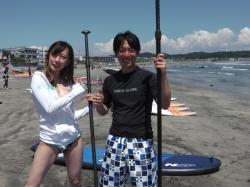 7/25 PM sup（サップ、スタンドアップパドル）体験スクール付きレンタル 動画　鎌倉ハイサーフ