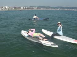 8/28PM2 sup（サップ、スタンドアップパドル）体験スクール付きレンタル 動画　鎌倉ハイサーフ