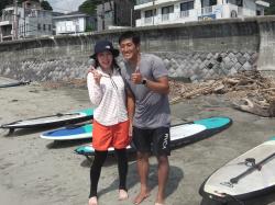 8/29 AM sup（サップ、スタンドアップパドル）体験スクール付きレンタル 動画　鎌倉ハイサーフ