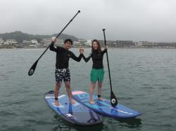 9/4AM sup（サップ、スタンドアップパドル）体験スクール付きレンタル 動画　鎌倉ハイサーフ