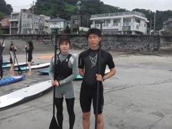 9/5AM sup（サップ、スタンドアップパドル）体験スクール付きレンタル 動画　鎌倉ハイサーフ