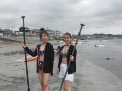 9/5PM sup（サップ、スタンドアップパドル）体験スクール付きレンタル 動画　鎌倉ハイサーフ