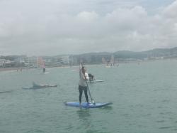 7/10 AM SUP(サップ、スタンドアップパドル)体験スクール付きレンタル  鎌倉ハイサーフ