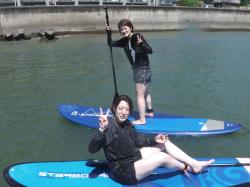 8/10 AM SUP(サップ、スタンドアップパドル)体験スクール付きレンタル　鎌倉ハイサーフ