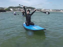 8/10  PM SUP(サップ、スタンドアップパドル)体験スクール付きレンタル  鎌倉ハイサーフ
