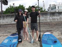 8/20 AM SUP(サップ、スタンドアップパドル)体験スクール付きレンタル  鎌倉ハイサーフ