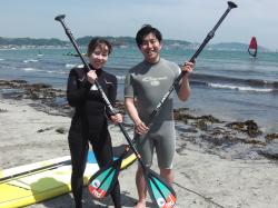 5/18 PM SUP(サップ、スタンドアップパドル)体験スクール付きレンタル 鎌倉ハイサーフ