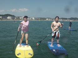8/3 PM SUP(サップ、スタンドアップパドル)体験スクール付きレンタル   鎌倉ハイサーフ