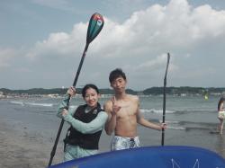 8/6PM SUP(サップ、スタンドアップパドル)体験スクール付きレンタル 鎌倉ハイサーフ