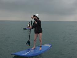 8/8 AM SUP(サップ、スタンドアップパドル)体験スクール付きレンタル  鎌倉ハイサーフ