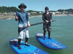 8/17 AM SUP(サップ、スタンドアップパドル)体験スクール付きレンタル  鎌倉ハイサーフ