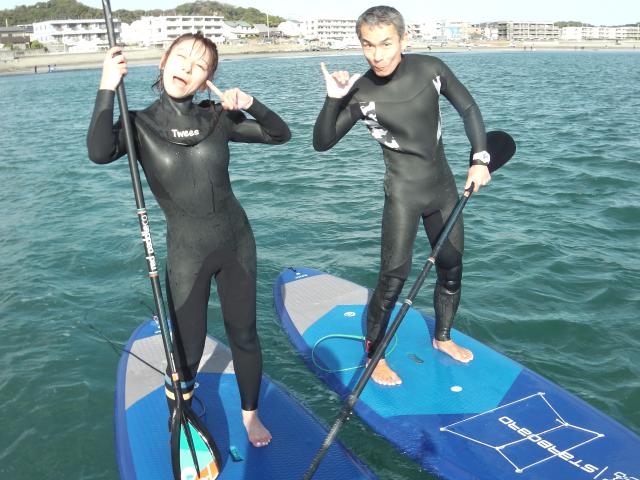 1/17 PM SUP(サップ、スタンドアップパドル)体験スクール付きレンタル  鎌倉ハイサーフ