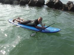 10/5 AM SUP(サップ 、スタンドアップパドル)体験スクール付きレンタル　鎌倉ハイサーフ