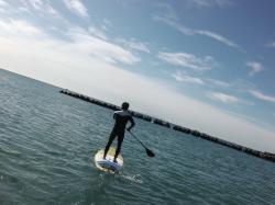 11/4 AM SUP(サップ、スタンドアップパドル)体験スクール付きレンタル  鎌倉ハイサーフ