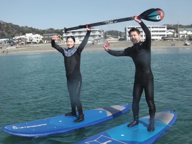 3/9AM SUP(サップ、スタンドアップパドル)体験スクール付きレンタル 鎌倉ハイサーフ
