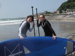 7/4 AM SUP(サップ、スタンドアップパドル)体験スクール付きレンタル   鎌倉ハイサーフ