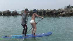 8/9 AM １ SUP(サップ、スタンドアップパドル)体験スクール付きレンタル  鎌倉ハイサーフ