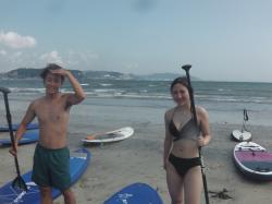 9/10 PM SUP(サップ、スタンドアップパドル)体験スクール付きレンタル   鎌倉ハイサーフ