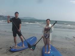 9/10 PM SUP(サップ、スタンドアップパドル)体験スクール付きレンタル   鎌倉ハイサーフ