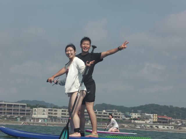 9/10 PM SUP(サップ、スタンドアップパドル)体験スクール付きレンタル   鎌倉ハイサーフ