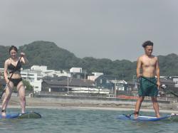 9/10 PM SUP(サップ、スタンドアップパドル)体験スクール付きレンタル   鎌倉ハイサーフ