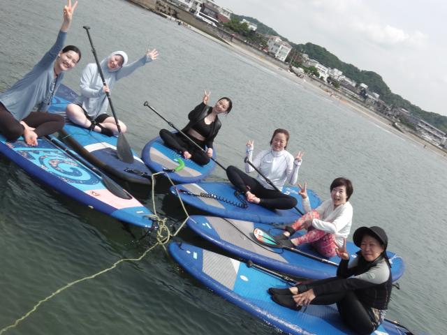 6/13 AM SUP(サップ、スタンドアップパドル)体験スクール付きレンタル  鎌倉ハイサーフ