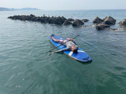 8/1 AM SUP(サップ、スタンドアップパドル)体験スクール付きレンタル  鎌倉ハイサーフ 