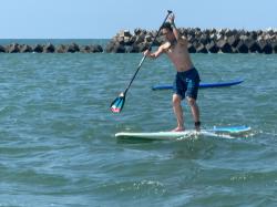 8/4 AM SUP(サップ、スタンドアップパドル)体験スクール付きレンタル   鎌倉ハイサーフ 