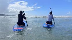 8/7  AM SUP(サップ、スタンドアップパドル)体験スクール付きレンタル   鎌倉ハイサーフ 