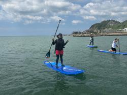 8/10  AM SUP(サップ、スタンドアップパドル)体験スクール付きレンタル  鎌倉ハイサーフ 