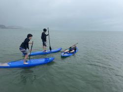 8/13 AM SUP(サップ、スタンドアップパドル)体験スクール付きレンタル  鎌倉ハイサーフ 